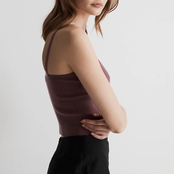 Madewell Corset-Detail Crop Sweater Tank - Picture 2 of 5